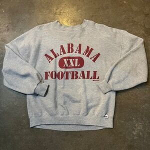 Vintage Alabama Russell Athletic Crewneck Men XL Gray Made in USA Pullover